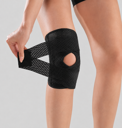 Breathable Elastic Knee Brace with spring support