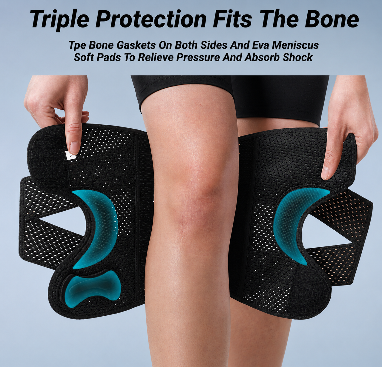 Breathable Elastic Knee Brace with spring support