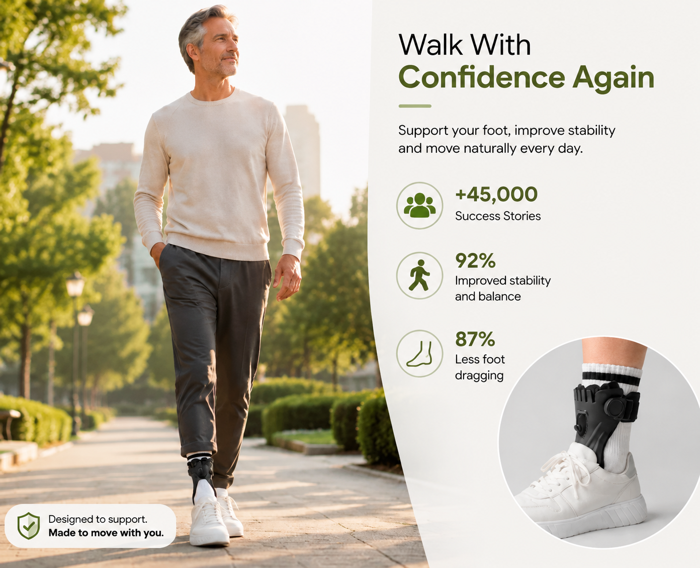 Aequowell AirFit Foot Drop Brace